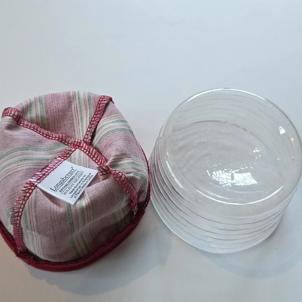 Longaberger Holiday Helper Material & Plastic Liner